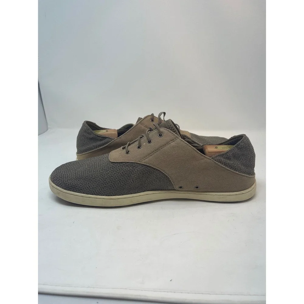 Olukai Nohea Moku Sneakers Mens 12 Tan Brown great Breathable Boat Shoes